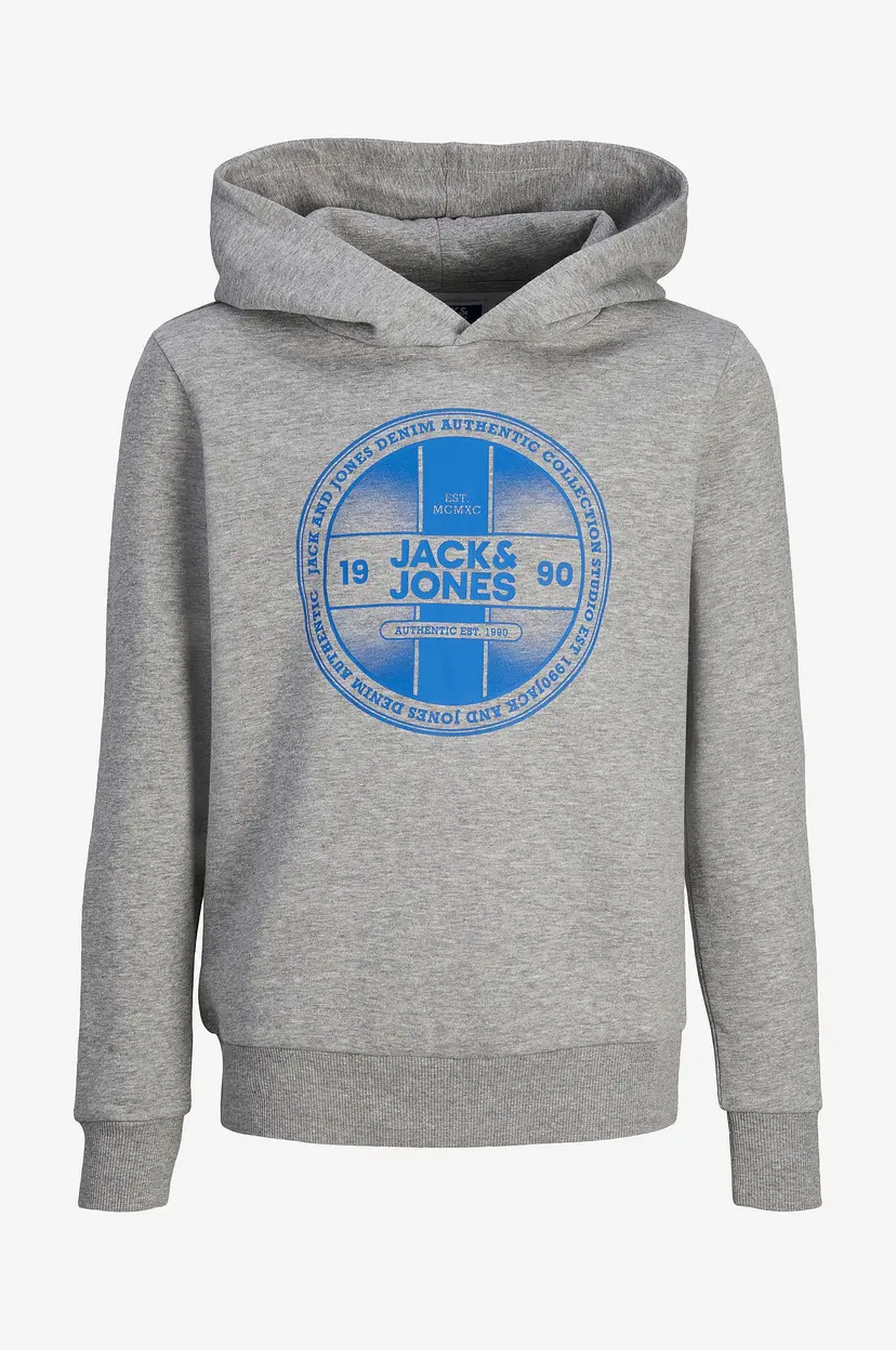 Jack & Jones Junior Hettegenser jjRio Sweat Hood Jnr - Grå