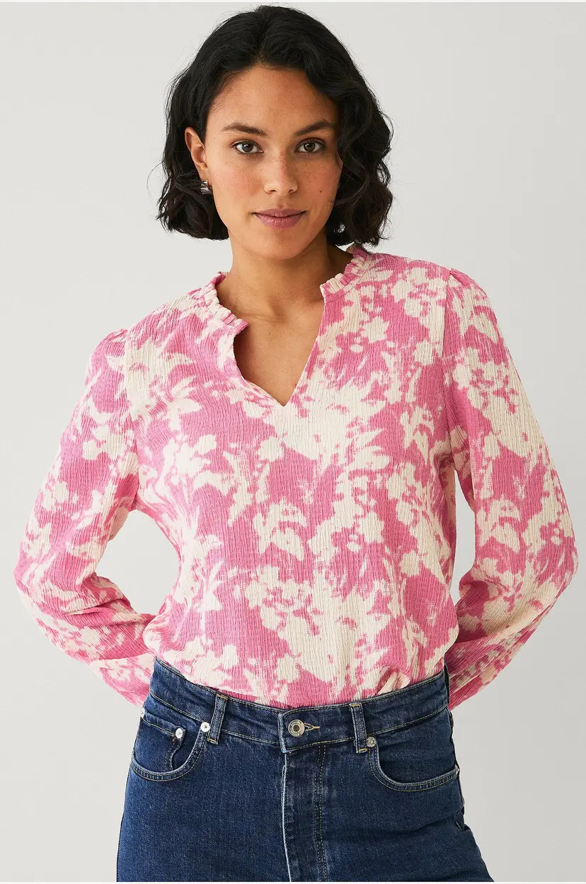 Ellos Collection Topp med struktur - Rosa