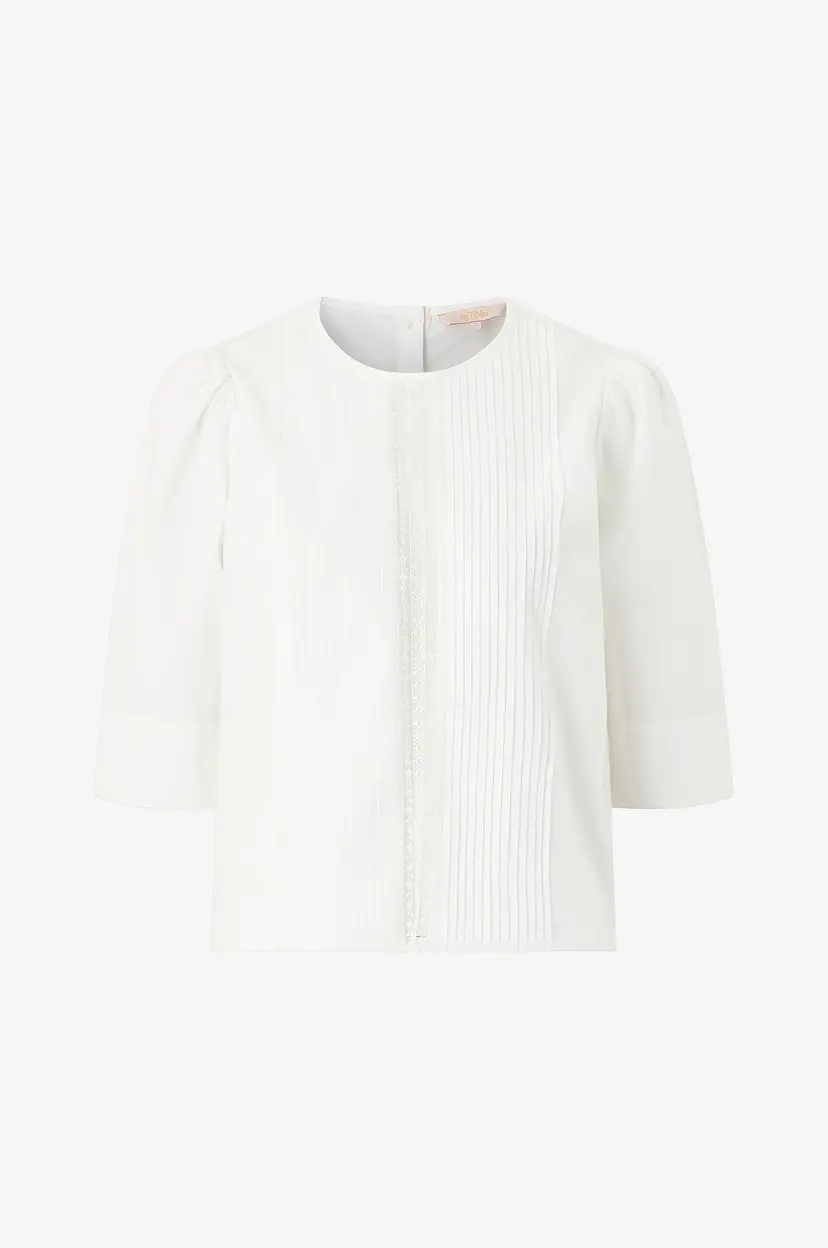 By Timo Bluse Poplin Top - Hvit