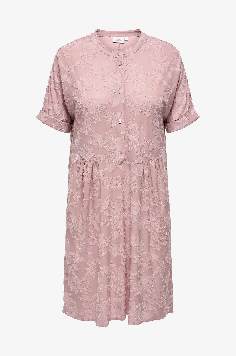 Only Carmakoma Kjole carSiha 2/4 Knee Dress Jrs - Rosa