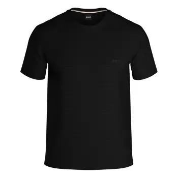 BOSS BOSS Rib T Shirt Svart bomull Small Herre