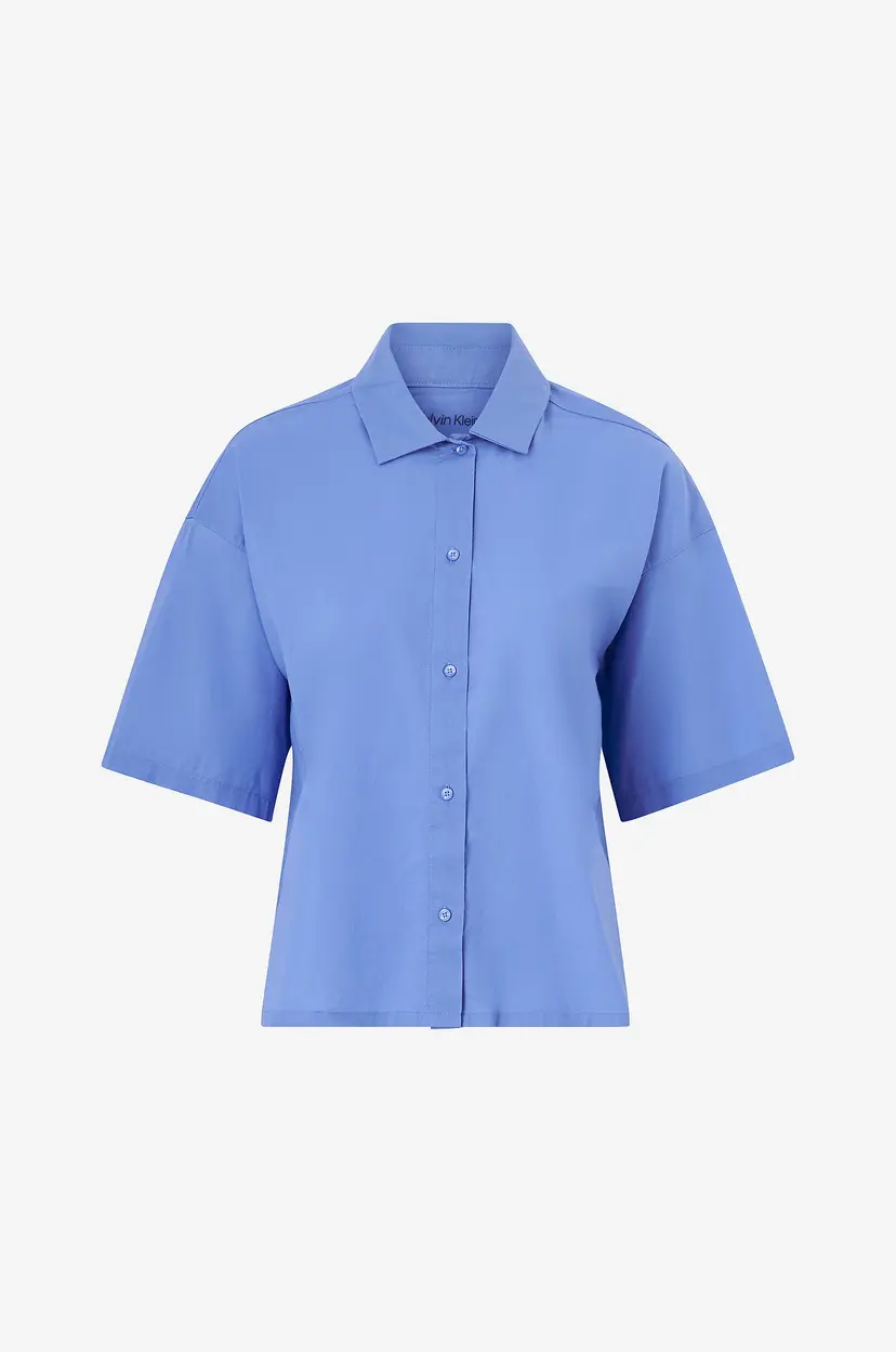 Calvin Klein Underwear Pysjamasskjorte S/S Button Down - Blå