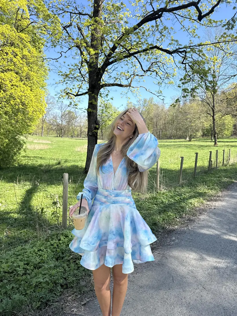 Kayani Amira Bedouine Dress - Azure Splash