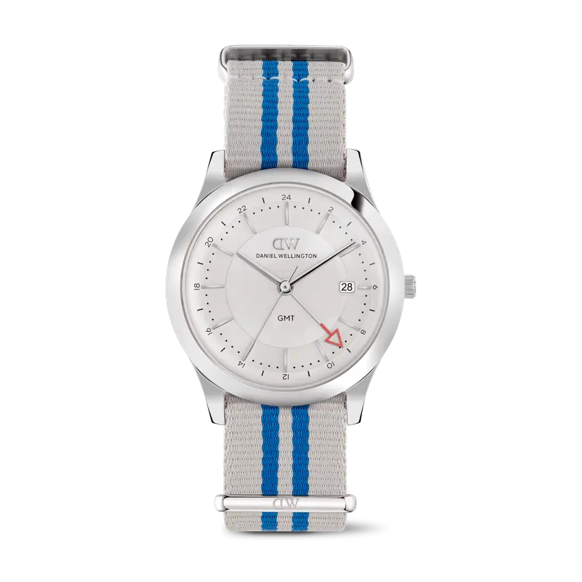 Daniel Wellington Silver 39mm Watch Pathfinder Gmt Rowden Frost-white | DW