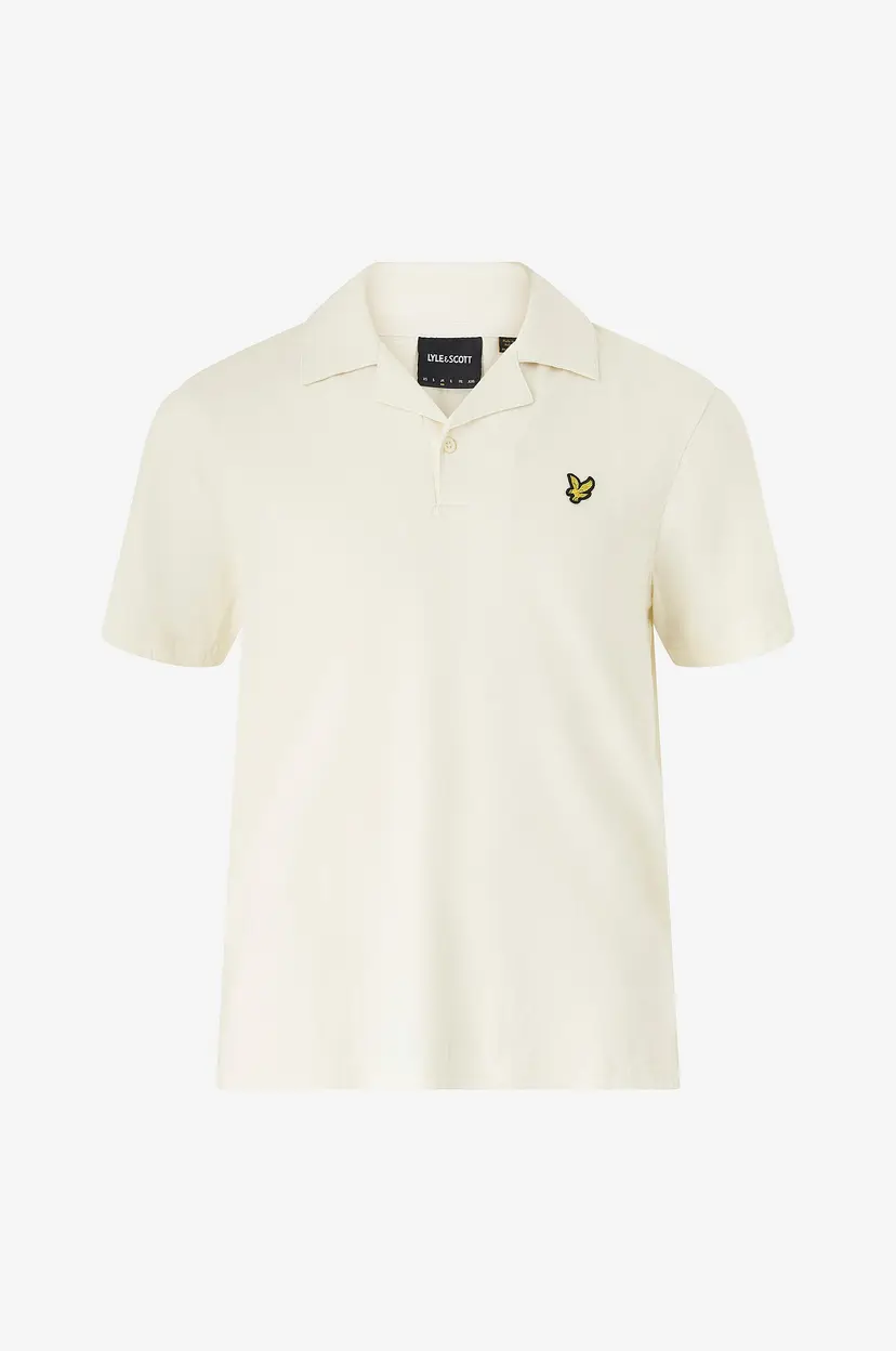 Lyle & Scott Polotrøye Linen Revere Collar Polo Shirt - Beige