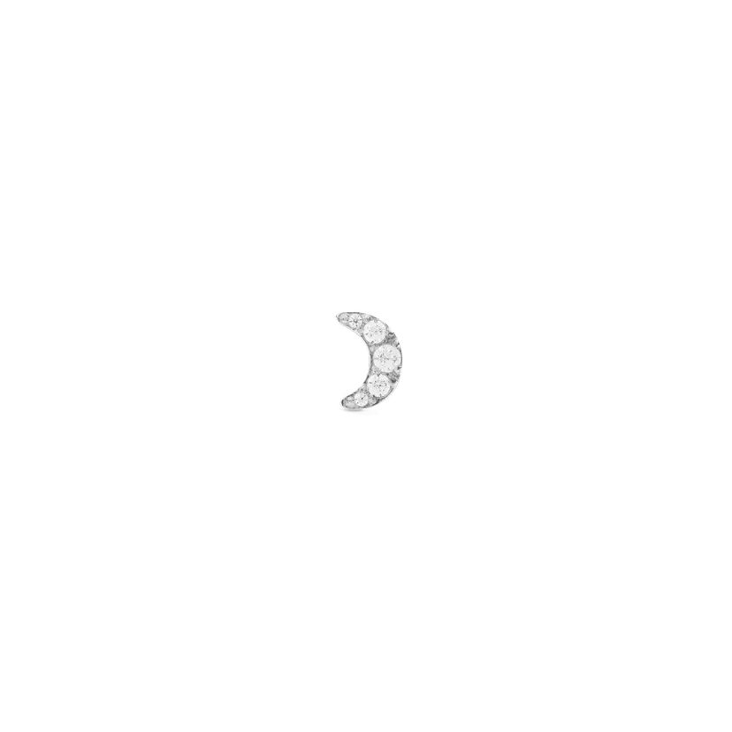 Daniel Wellington Silver Earrings Crystal Moon Stud | DW