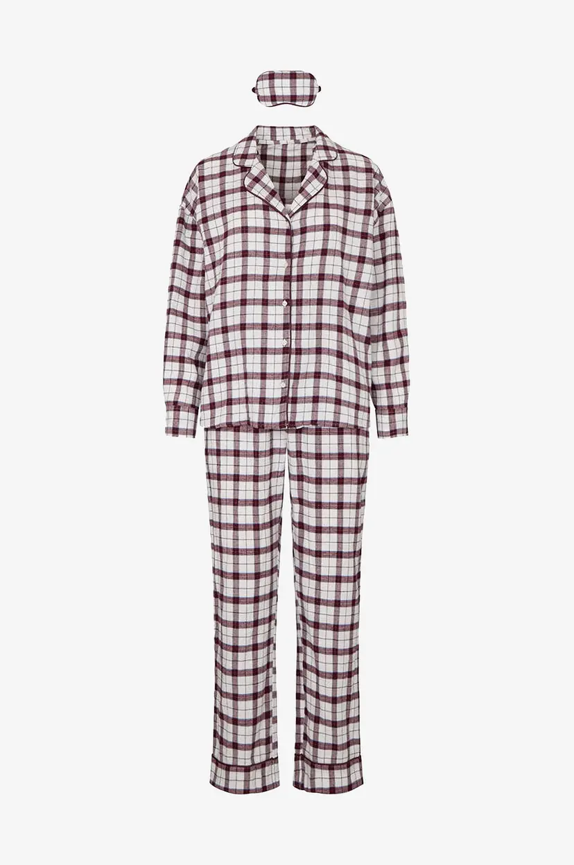 Hunkemöller Pysjsett PJ LS Flannel Twill Check Eyem - Rød