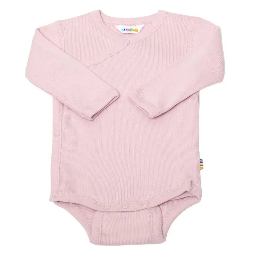 Joha Joha 2X2 Cotton Rib Omslagsbody Pink (70 / 8-9 mnd)