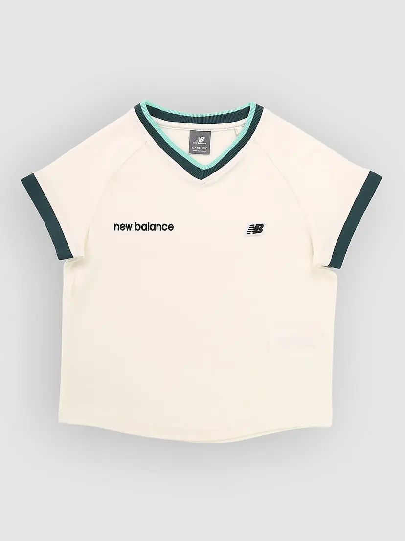 New Balance New Balance Premium V Neck Shrunken Kids T-skjorte hvit