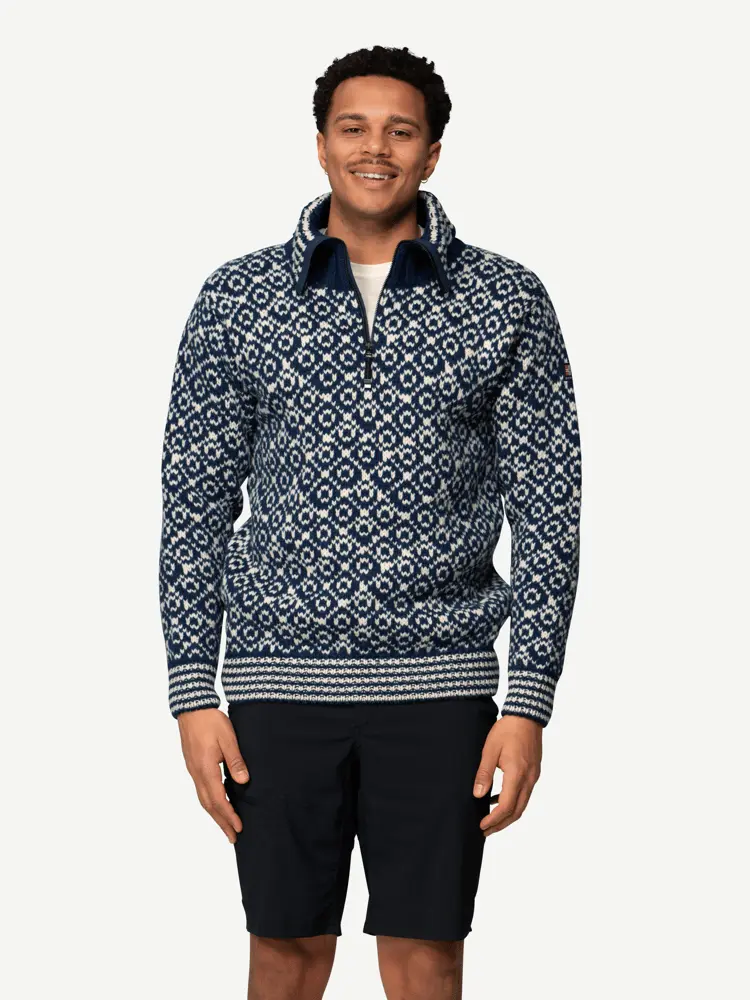 Devold Devold - Svalbard Wool Zip Neck - Large - Blå