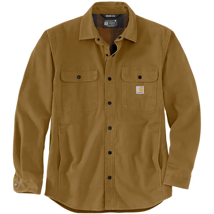 Carhartt Workwear Carhartt Workwear M's Canvas Fleece-Lined Shirt Jacket Oak Brown