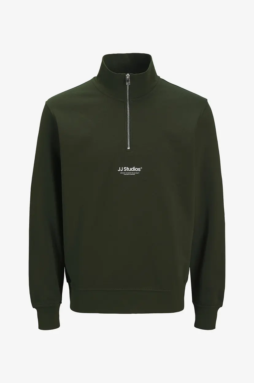 Jack & Jones Junior Collegegenser jjeSoho Sweat Quarter Zip HN J - Grønn
