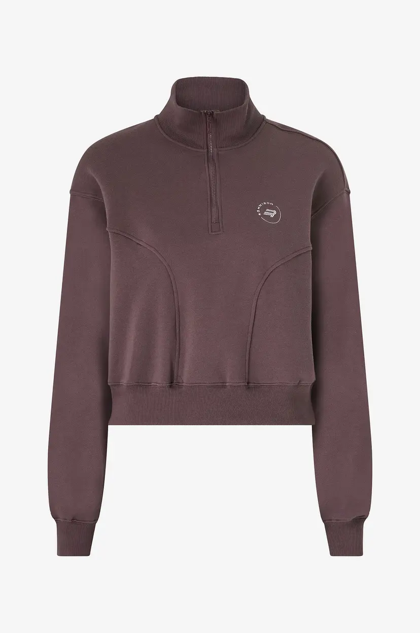 Rohnisch Collegegenser Soft Sweat Half Zip - Lilla