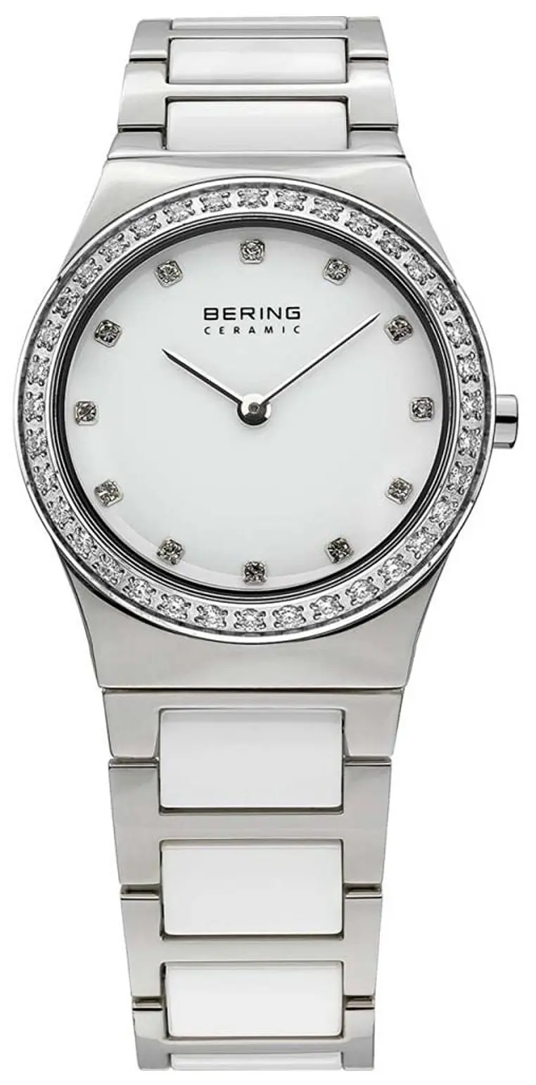 BERING Bering Dameklokke 32430-754 Ceramic Hvit/Stål Ø30 mm