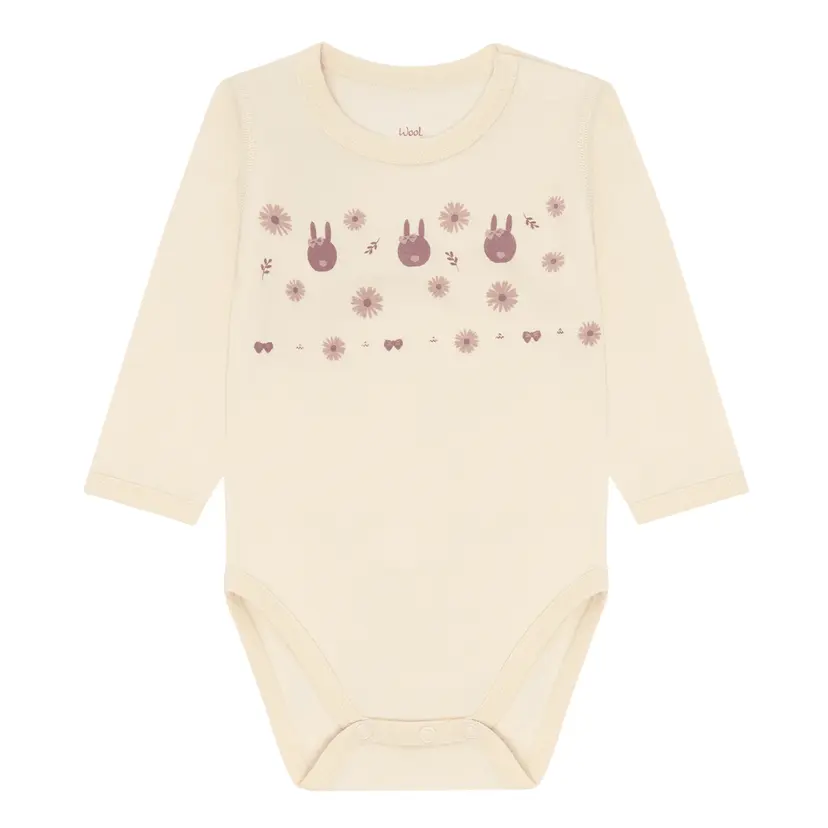 Hust and Claire Hust and Claire - Body Ull og Bambus Baloo Playing Off White
