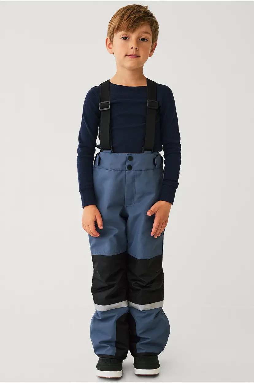 Ellos Collection Varm foret vinterbukse med seler - Blå