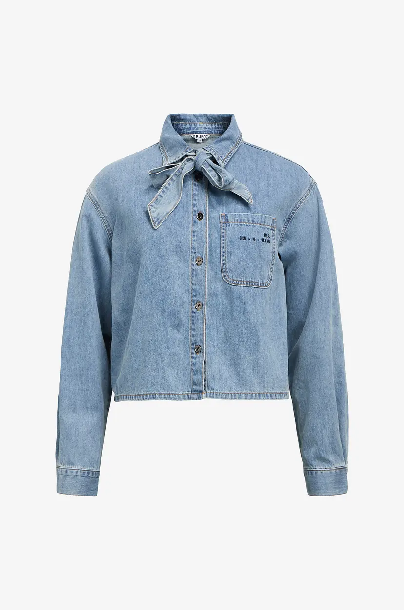 Object Collectors Item Denimskjorte objVilma L/S RE Short - Blå
