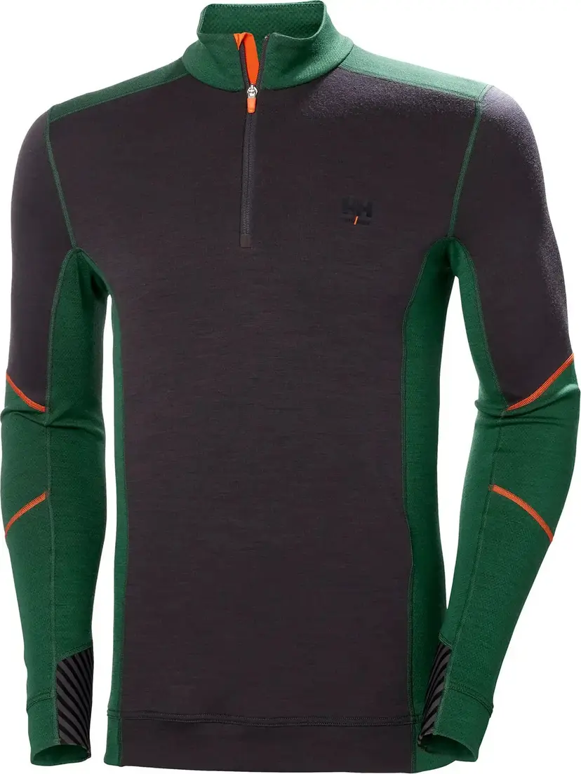 Helly Hansen Workwear Helly Hansen Workwear Men's Halfzip Shirt Lifa Merino Green/Ebony