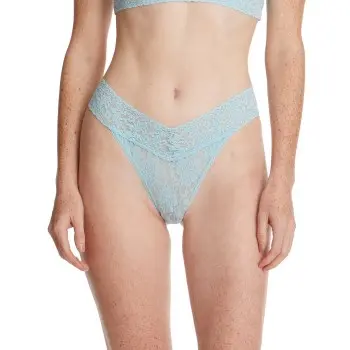 Hanky Panky Hanky Panky Truser 3P Original Rise Thong D1 Lysblå nylon Dame