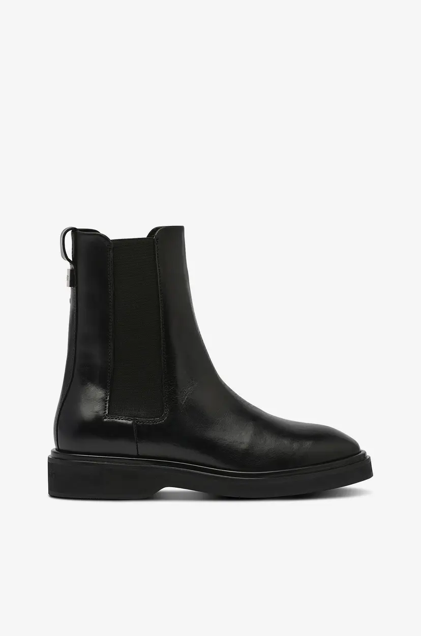 Calvin Klein Chelseaboots Flat Lth - Svart