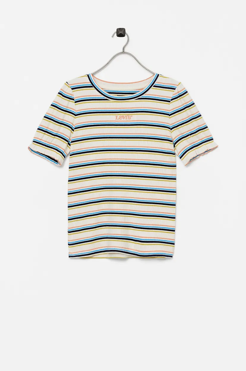 Levi's Topp Lvg Full Slv Ribbed Tee Shirt - Natur