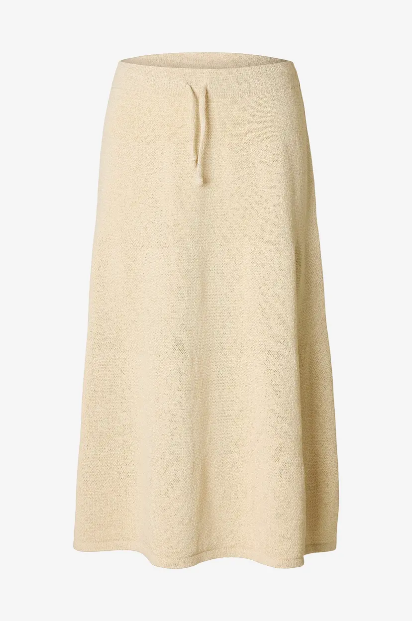 Selected Women Skjørt slfAlma MW Knit Skirt - Beige