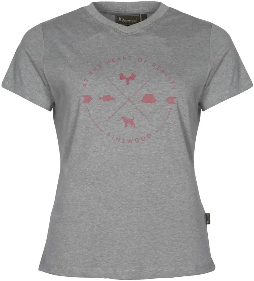 Pinewood Pinewood Finnveden Trail T-Shirt Women Light Grey Mel