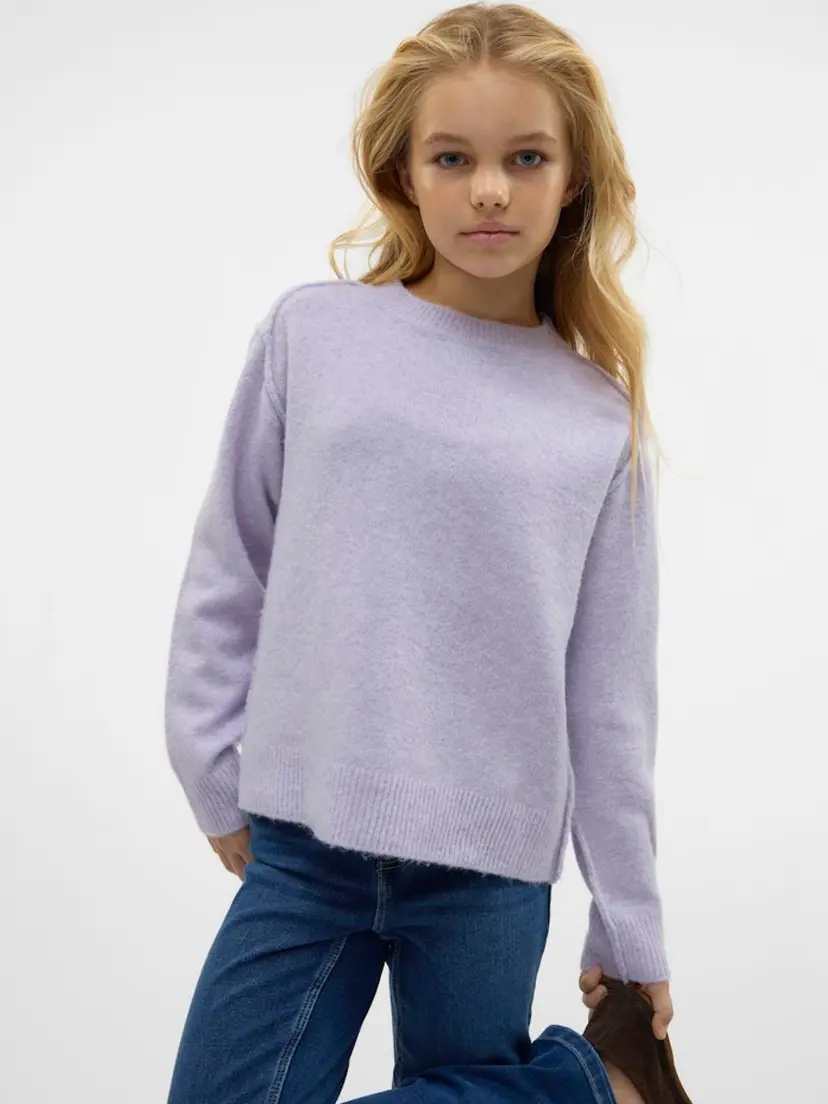Vero Moda Girl Vero Moda Girl Serena LS O-Neck Genser Lilla (158/164)