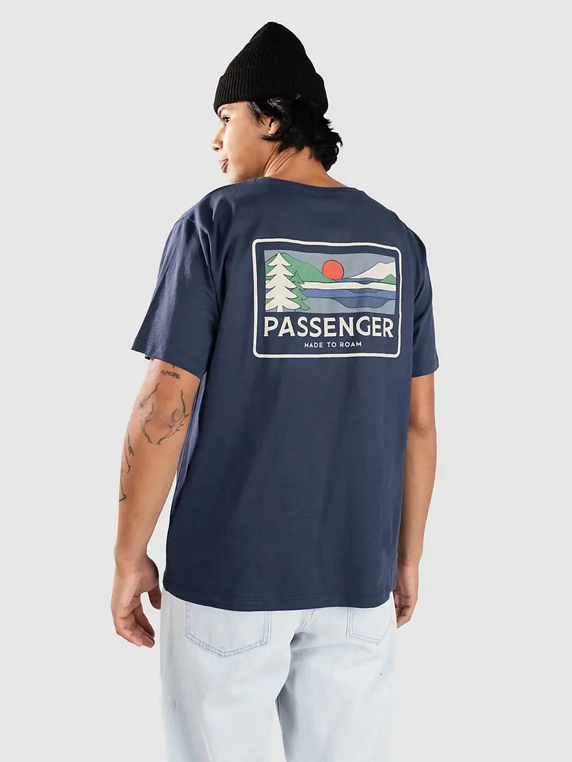 Passenger Passenger Roamer Recycled Cotton T-skjorte blå