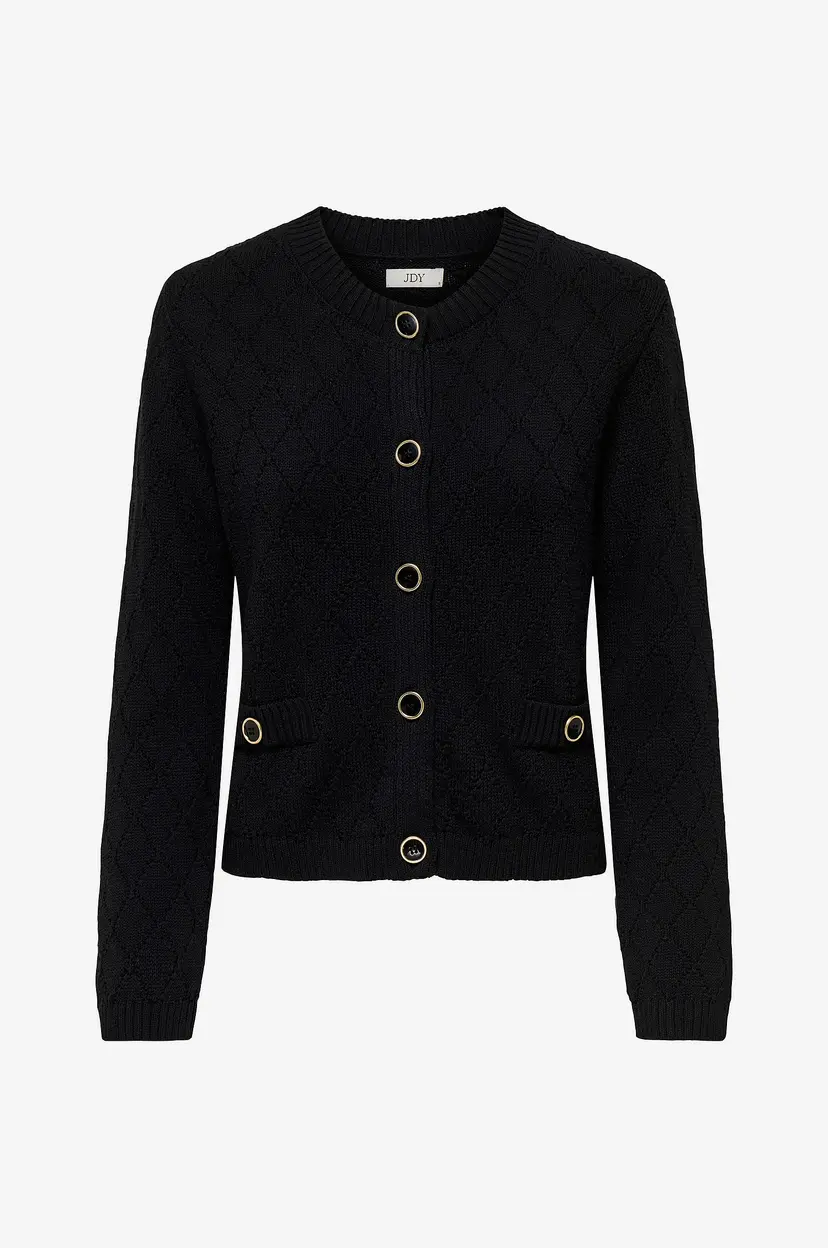 JDY Kardigan jdyJolly L/S O-neck Stru Cardigan - Svart