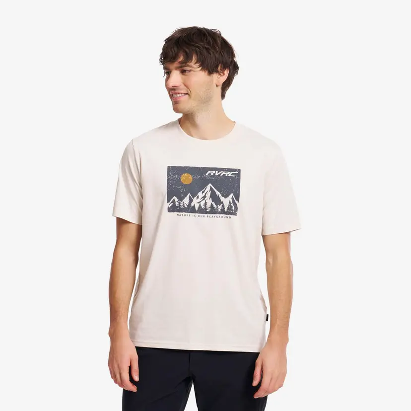 RevolutionRace Easy Graphic T-shirt Herre Oatmeal