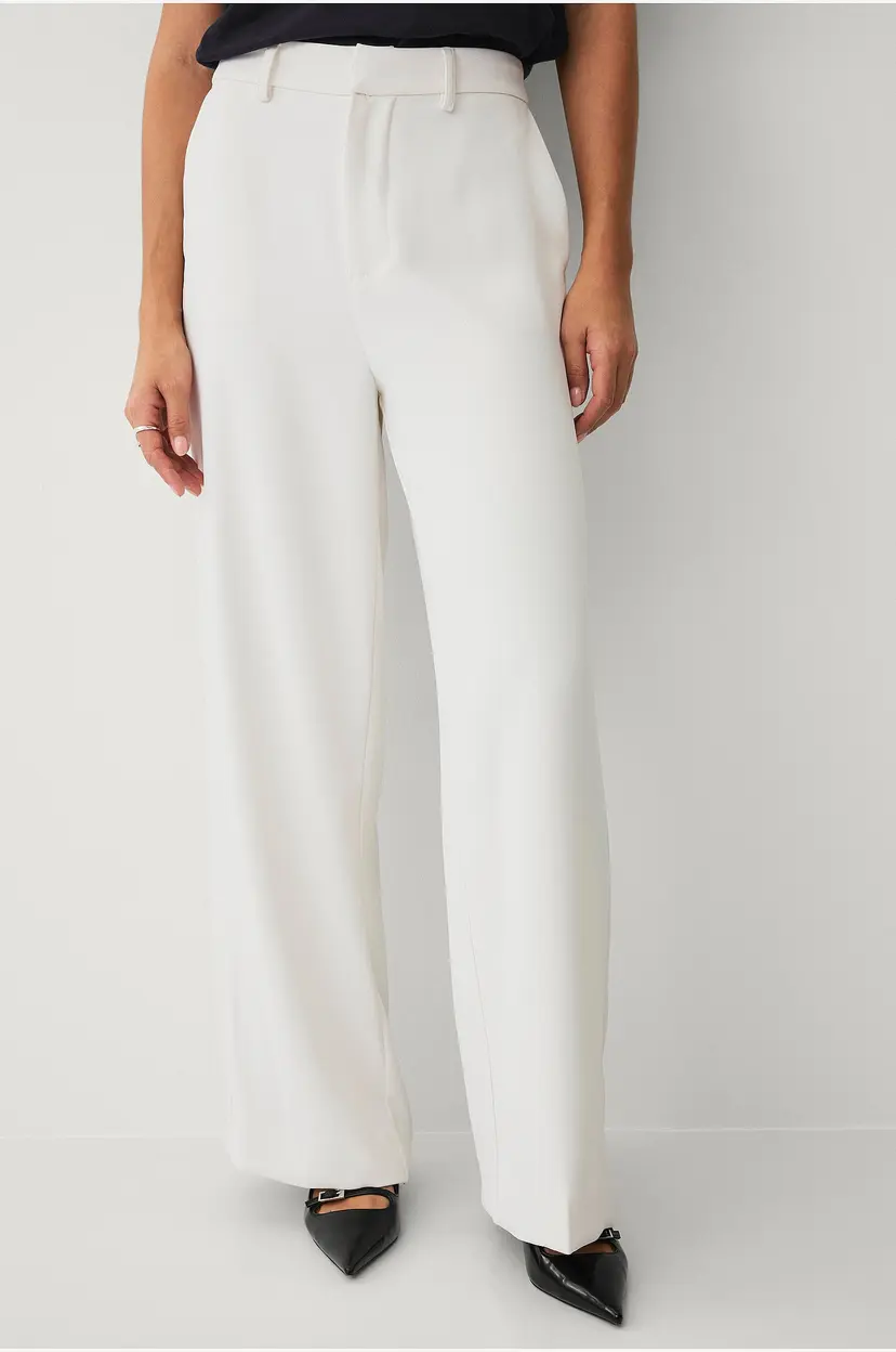 Ellos Collection Vida dressbukser med høy midje - Hvit