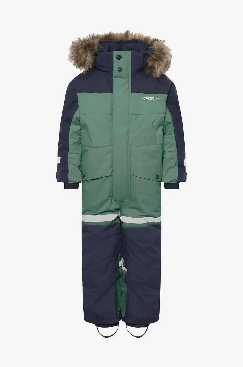 Didriksons Parkdress Bjärven Kids' Coverall - Grønn
