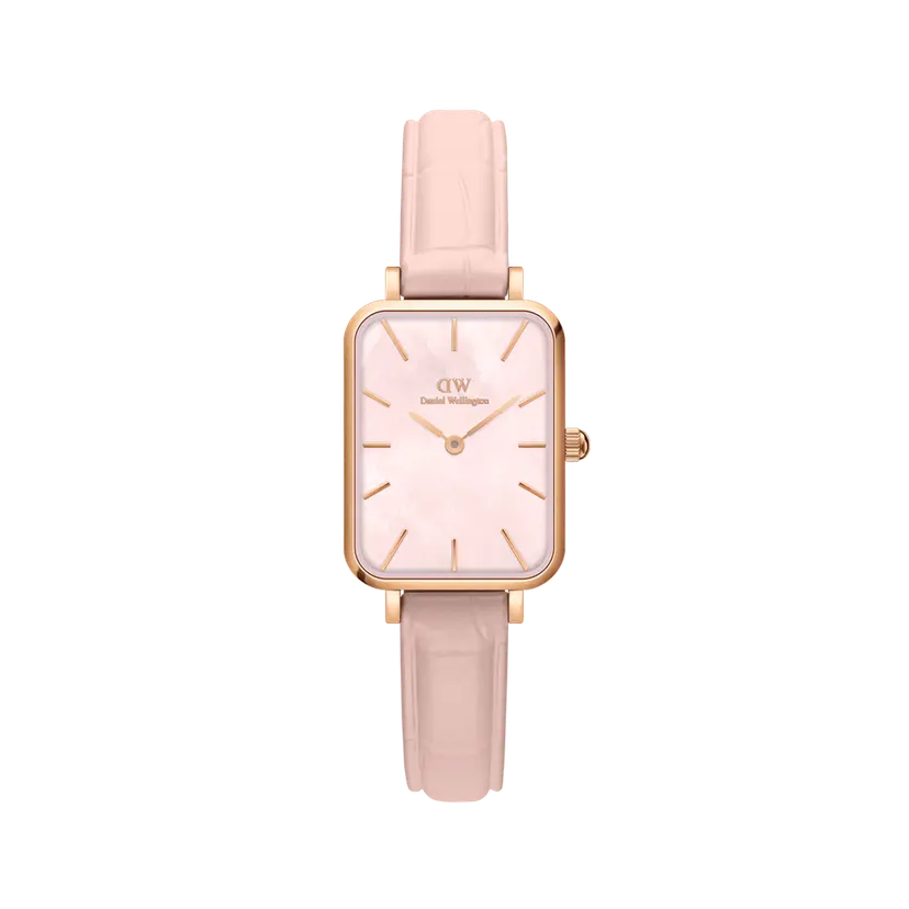 Daniel Wellington Rose Gold 20x26mm Mic Watch Quadro Pressed Rouge | DW