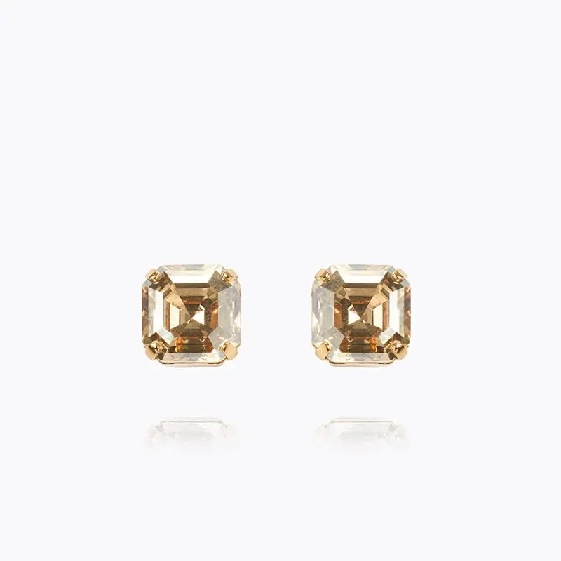 Caroline Svedbom Eve Stud Earrings Gold Golden Shadow