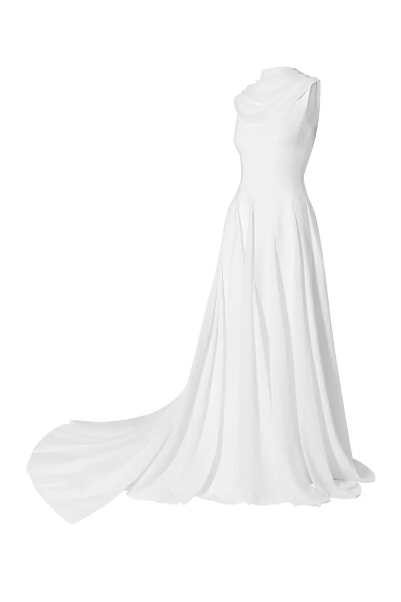 MurlongCres. Frøya Bridal Maxi Dress with Train White, XS