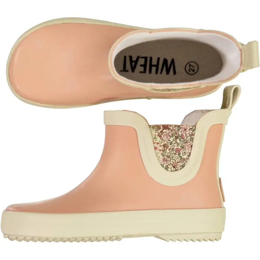 Wheat Footwear Wheat Rubber Boot Beta Ankelstøvel Barely Beige Flowers (29)