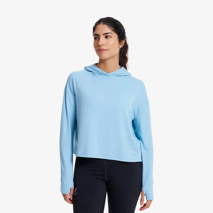 RevolutionRace Impulse Active Cropped Hoodie Dame Forget-Me-Not