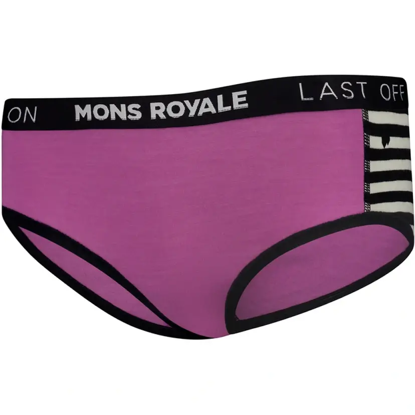 Mons Royale Mons Royale Sylvia Merino Boyleg Purple Bolt / Mr Stripe