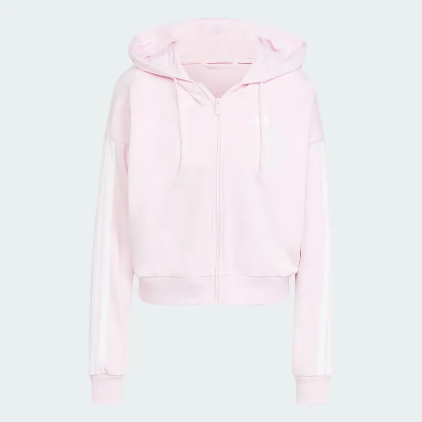 Adidas Essentials 3-Stripes French Terry Full-Zip Hettegenser