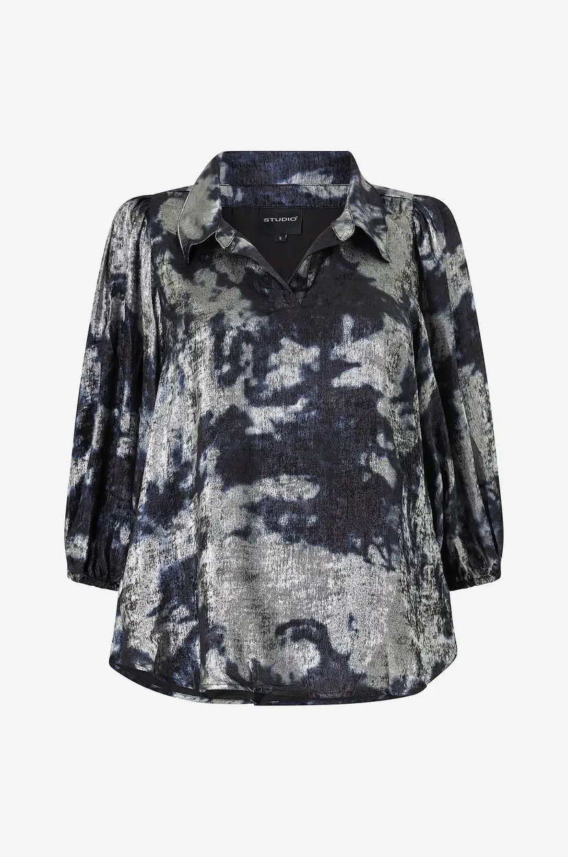 Studio Bluse Stiff Shirt - Sølv