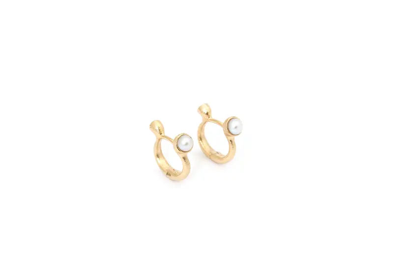Per Borup Per Borup - Opheleia creoler med perle og diamant - 1127ØX