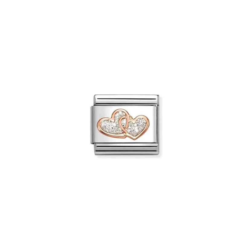 Nomination Double Hearts Rose Gold