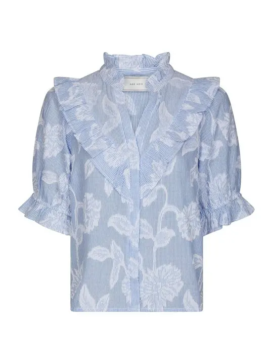 Neo Noir Neo Noir - Manet Jacquard Blouse - Light Blue