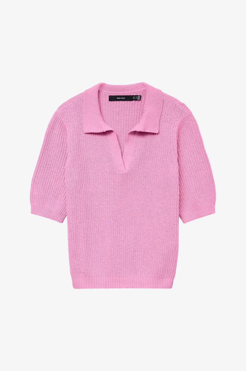 Vero Moda Pullover vmLux 2/4 Polo Pullover GA - Rosa