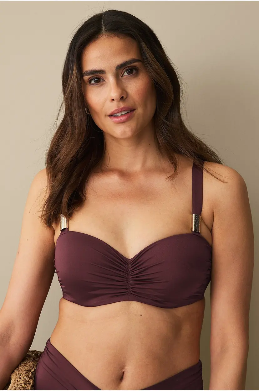 Ellos Collection Bikini-BH med rynkedetalj - Rød