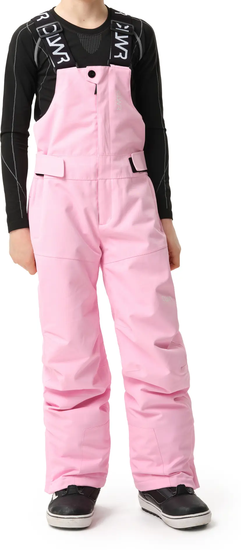 ColourWear ColourWear Juniors' Slash Bib Pants Light Pink