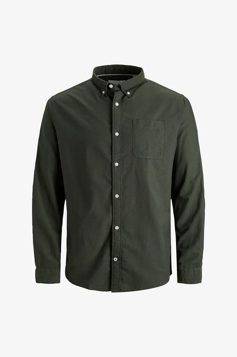 Jack & Jones Plus Skjorte Jjeoxford Shirt L/S S21pls - Grønn