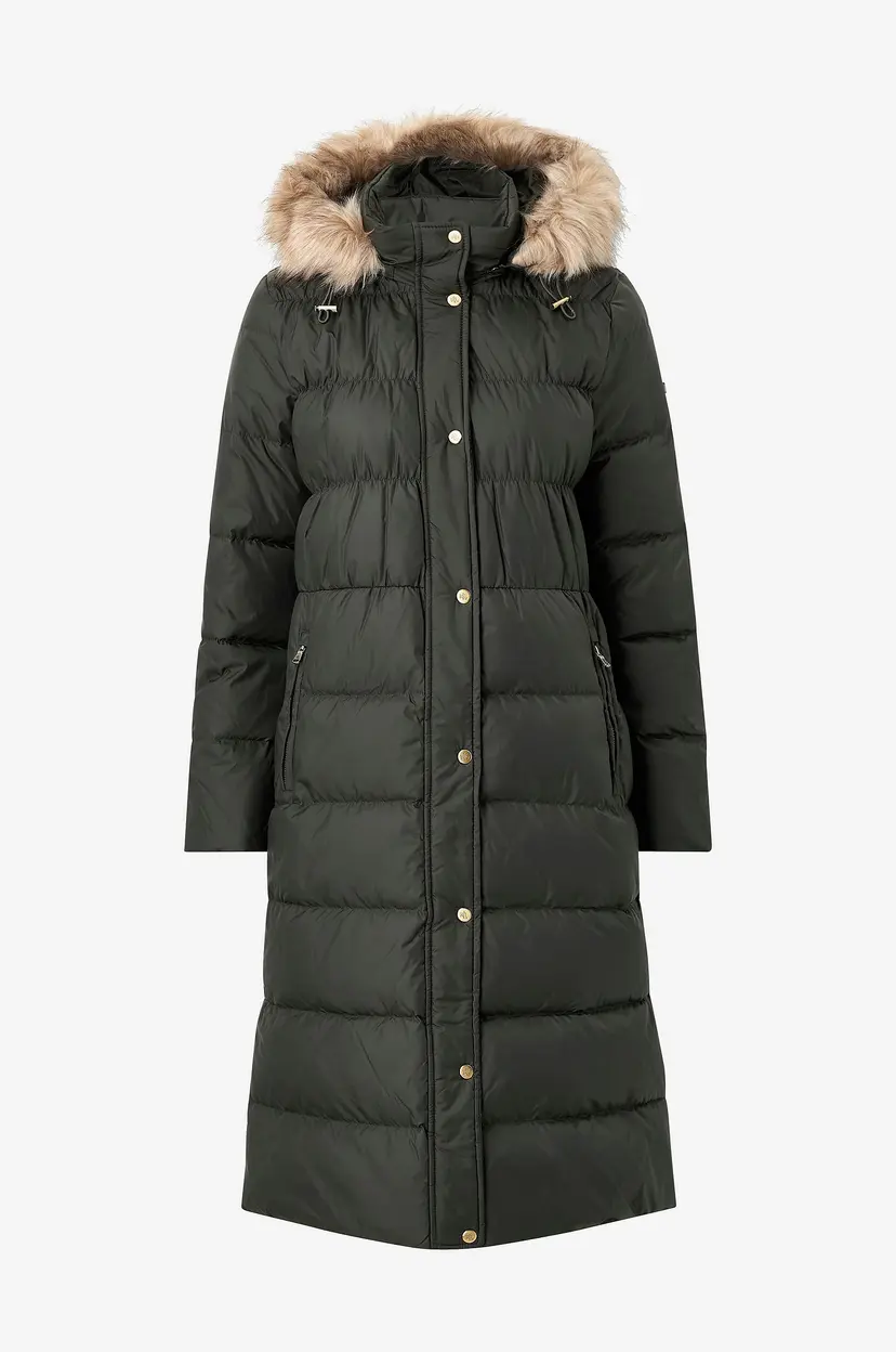 Lauren Ralph Lauren Dunfrakk Iridescent-down W FF Trim Hood - Grønn