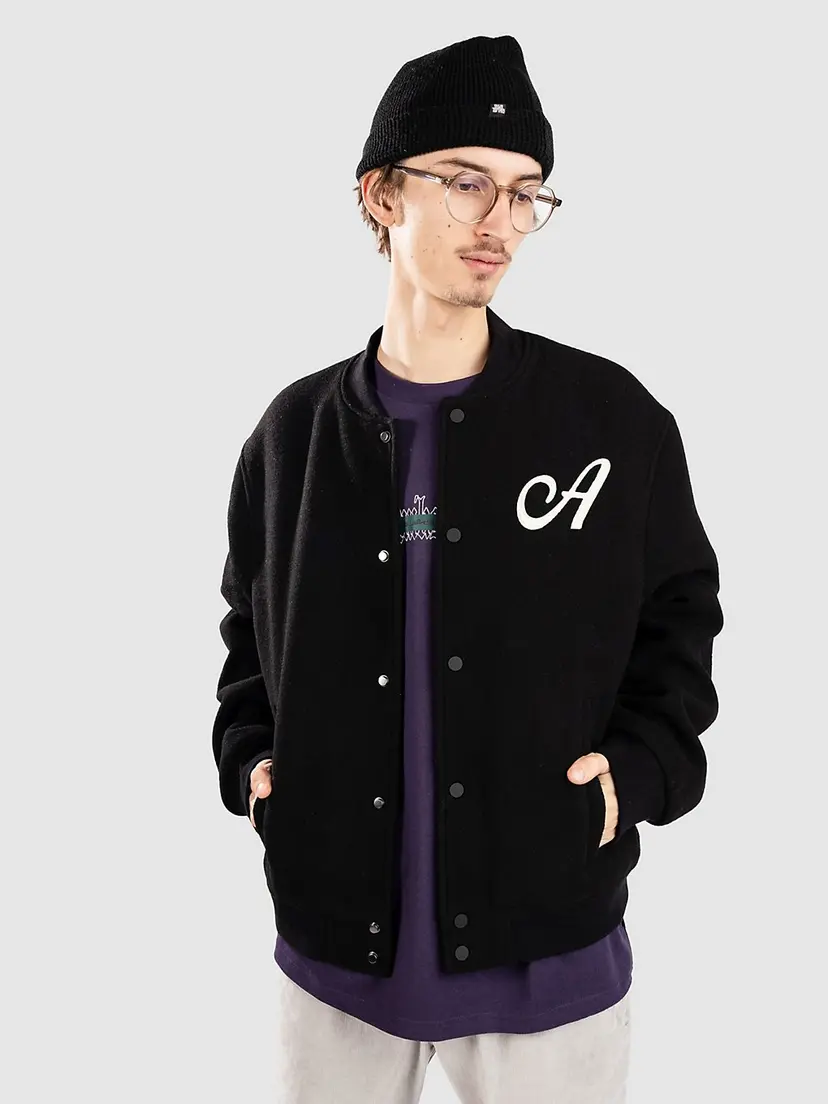 Anerkjendt Anerkjendt Akbertie Wool Bomber - Grs Jakke svart